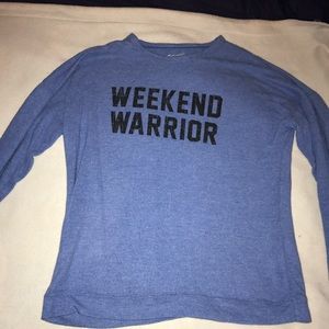 Weekend Warrior graphic sweatshirt